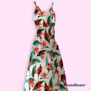 Floral tropical maxi dress